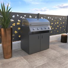 MS Viscom Outdoor Kitchen Module for Built in Gas Grill 90cm in Anthracite