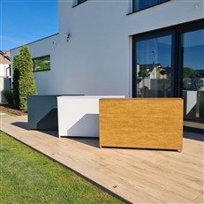 Waterproof Garden TV Enclosure Cabinet in White