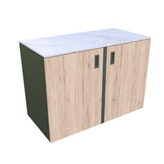 MS Viscom Outdoor Kitchen Corner Freestanding Module 126.8cm in OAK