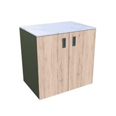 MS Viscom Outdoor Kitchen Module Unit with double door 90cm in OAK