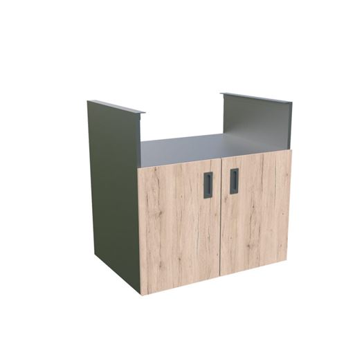 MS Viscom Outdoor Kitchen Module for Built in Grill 90cm in OAK