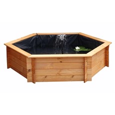Raised Hexagon Garden Solar Pond Set