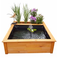 Raised Square Garden Solar Pond kit with Planting Zone 