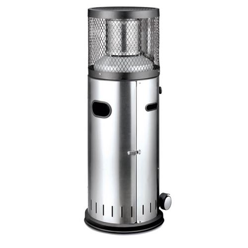 Gas Garden Patio Heater in Brushed Stainless Steel Polo Plus