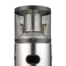 Gas Garden Patio Heater in Brushed Stainless Steel Polo Plus