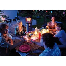 Gas Garden Patio Heater in Brushed Stainless Steel Polo Plus