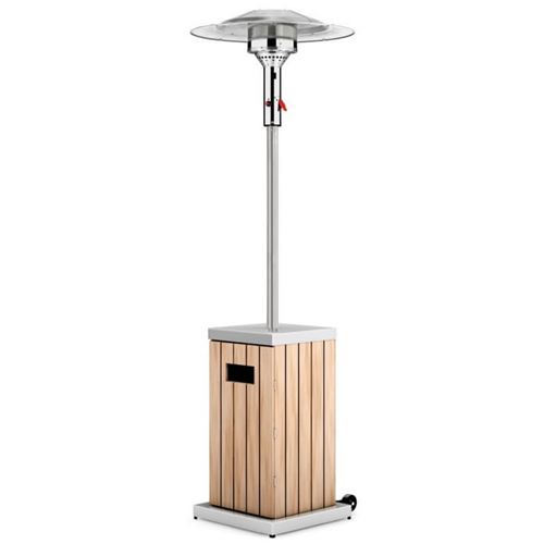 Gas Garden Patio Heater with Light Wood Base