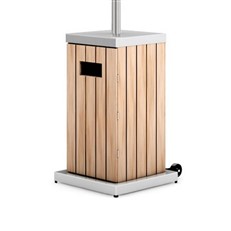 Gas Garden Patio Heater with Light Wood Base