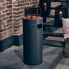 Large Grey Nova Freestanding Outdoor 30mb Gas Heater with LED Mood Lights