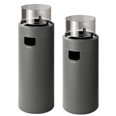 Large Grey Nova Freestanding Outdoor 30mb Gas Heater with LED Mood Lights