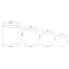 iQbana Set of 4 Graduated Round Planters