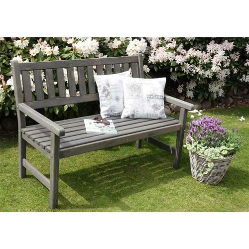 Premium Grey Johanna 2Seater Wooden Garden Bench