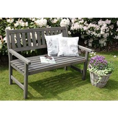 Grey Johanna 2-Seater Garden Bench