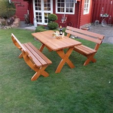 Landsberg Premium Wooden Garden Dining Set	
