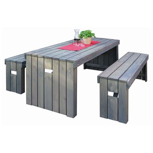 Rotterdam Garden Dining Table and Bench Set