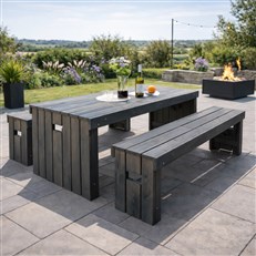 Rotterdam Garden Dining Table and Bench Set