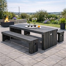Rotterdam Garden Dining Table and Bench Set