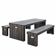 Rotterdam Garden Dining Table and Bench Set