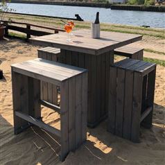 Garden Bar Table and Stool Set