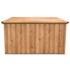 Outdoor Metal Storage Box with Oak Finish