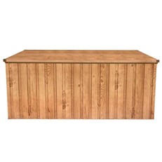 Large Metal Storage Box with Oak Finish