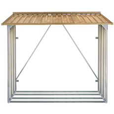 Wood Effect Galvanised Steel Log Store