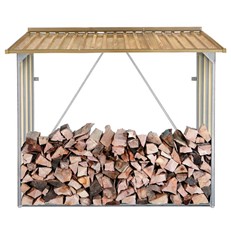 Wood Effect Galvanised Steel Log Store