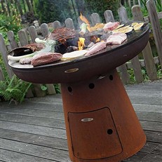 Remundi Nero Fire Bowl and BBQ Grill