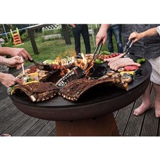 Remundi Nero Fire Bowl and BBQ Grill