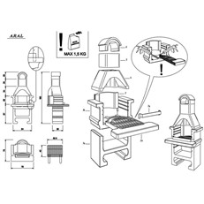 Palazzetti Aral Masonry BBQ Garden Grill