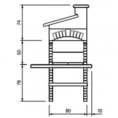 Guanaco 2 Masonry Wood or Charcoal Barbecue