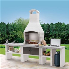 Marbella Outdoor BBQ Kitchen with Twin Gas Hob and Sink – Anthracite