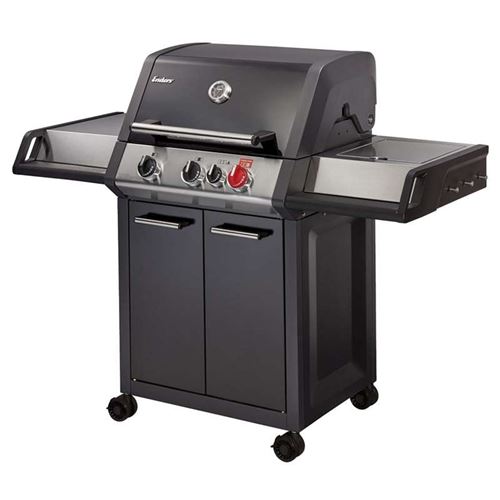Monroe Black Pro 3 K Turbo Gas BBQ Grill