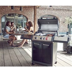 Monroe Black Pro 3 K Turbo Gas BBQ Grill