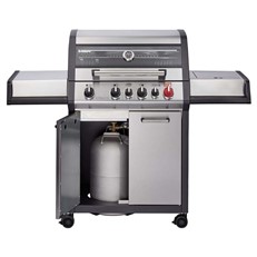 Monroe Pro 4 SIK Turbo 4 Burner Gas BBQ Grill with Side and Infrared Burners