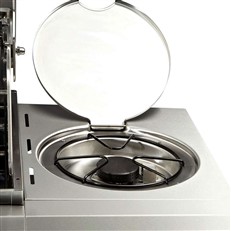 Kansas Pro 4 SIK Profi Turbo Stainless Steel Gas BBQ Grill with Sink
