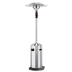 Gas Garden Patio Heater in Polished Stainless Steel Elegance