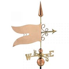 Banner Farmhouse Copper Weathervane