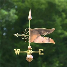 Banner Farmhouse Copper Weathervane