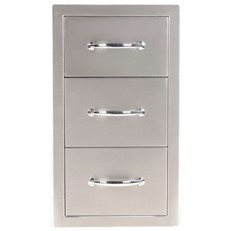 Three Drawer Outdoor Kitchen Cabinet