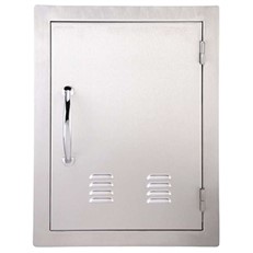 DIY Outdoor Kitchen Stainless Large Vertical Flush Mounted Door with Vents