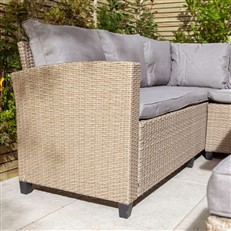 Fowey Rattan Garden Corner Sofa Dining Set