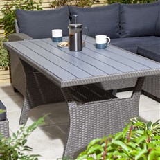 Fowey Rattan Garden Corner Sofa Dining Set