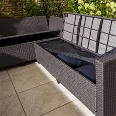 Fowey Deluxe Rattan Garden Corner Sofa Dining Set