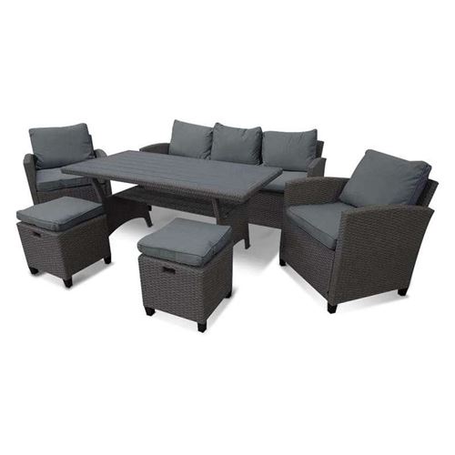 Bude Rattan Garden Sofa Dining Set