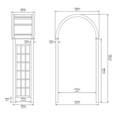 Round Top Timber Garden Arch