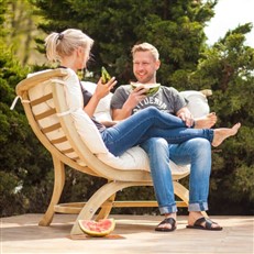 Siena Due Wooden Garden Sofa