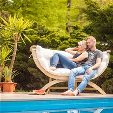 Siena Due Wooden Garden Sofa