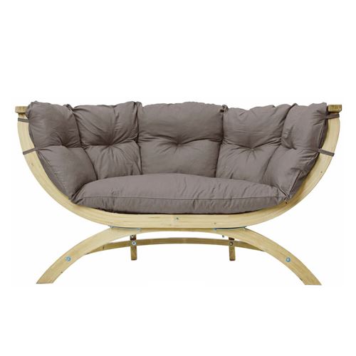 Weatherproof Siena Due Wooden Sofa
