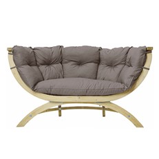 Weatherproof Siena Due Wooden Sofa